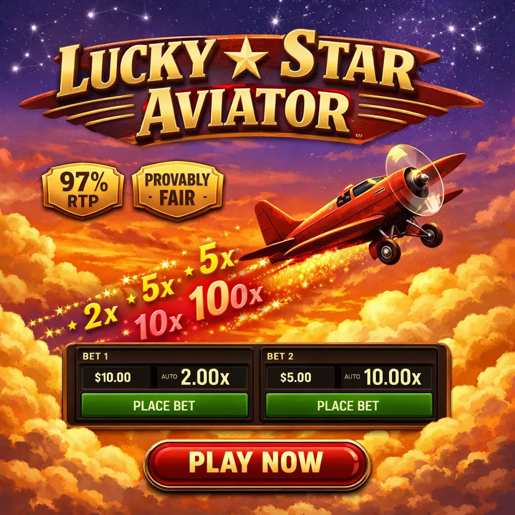 Aviator Lucky Star - crash game with 97% RTP