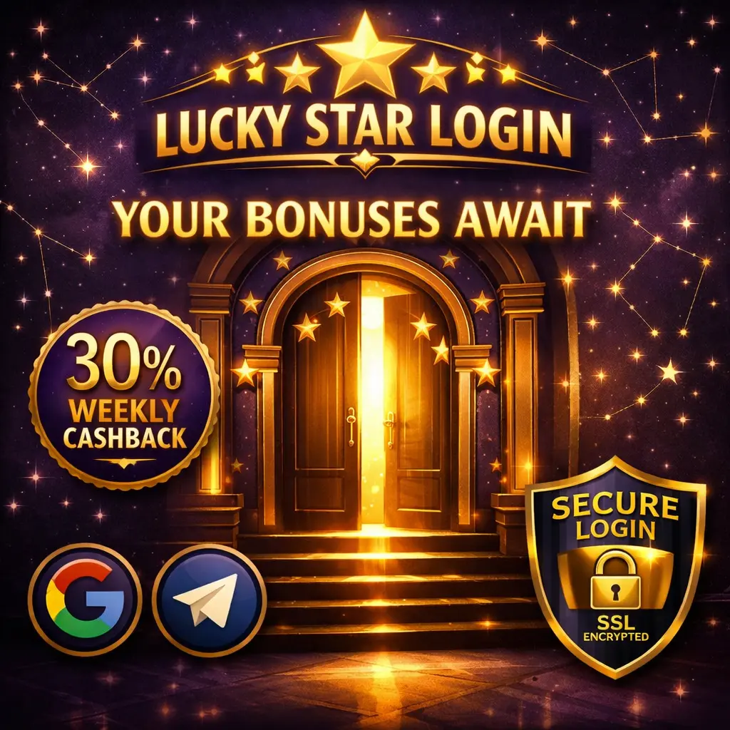 Lucky Star Login - access bonuses and cashback